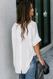 Short Sleeve Button Solid Shirt