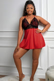 Lace See-through Plus Size Chemise