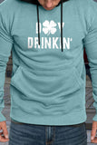 Clover DRINKIN' Print Pocket Men's Pullover Hoodie