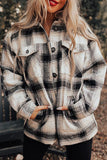 Vintage Plaid Fleece Lining Jacket