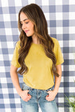 Solid Color Crew Neck Tee