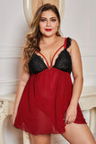 Lace Cup Tulle Skirt Plus Size Babydoll