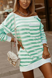 Loose Long O Neck Sleeve Office Female Pocket Tops
