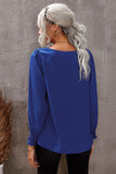 V Neck Lace Patchwork Green Blouse
