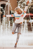 Rainbow Print White Long Sleeve Top