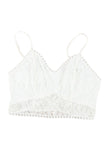 Crochet Lace Dotty Trim Smocking Bralette