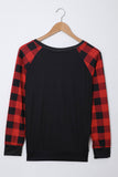 Merry Christmas Black Long Sleeve Top