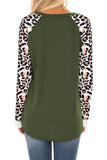 Leopard Print Long Sleeve Pullover Top