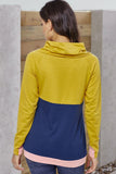 Colorblock Thumbhole Sleeved Sweatshirt