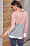 Colorblock Thumbhole Sleeved Sweatshirt