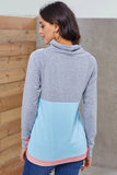 Colorblock Thumbhole Sleeved Sweatshirt