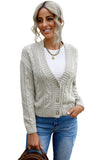 Buttons Weave Knit Cardigan