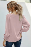 V Neck Lace Patchwork Green Blouse