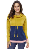 Colorblock Thumbhole Sleeved Sweatshirt