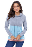 Colorblock Thumbhole Sleeved Sweatshirt