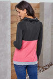Colorblock Thumbhole Sleeved Sweatshirt